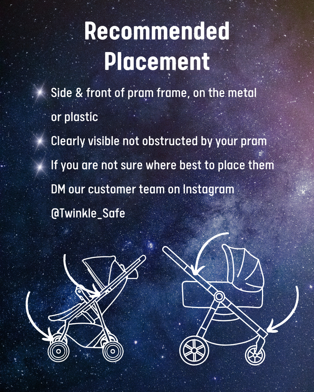 Reflective Pram Stickers (XL Pack)